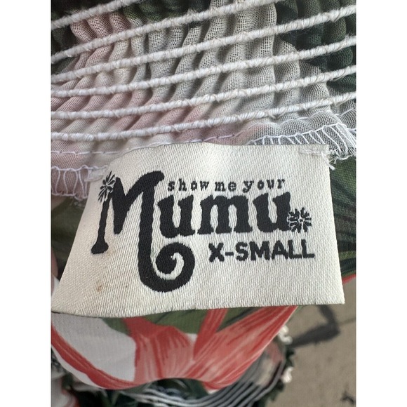 Show Me Your Mumu Hacienda Off The Shoulder Maxi Dress Paradise Found Chiffon XS - Picture 15 of 16